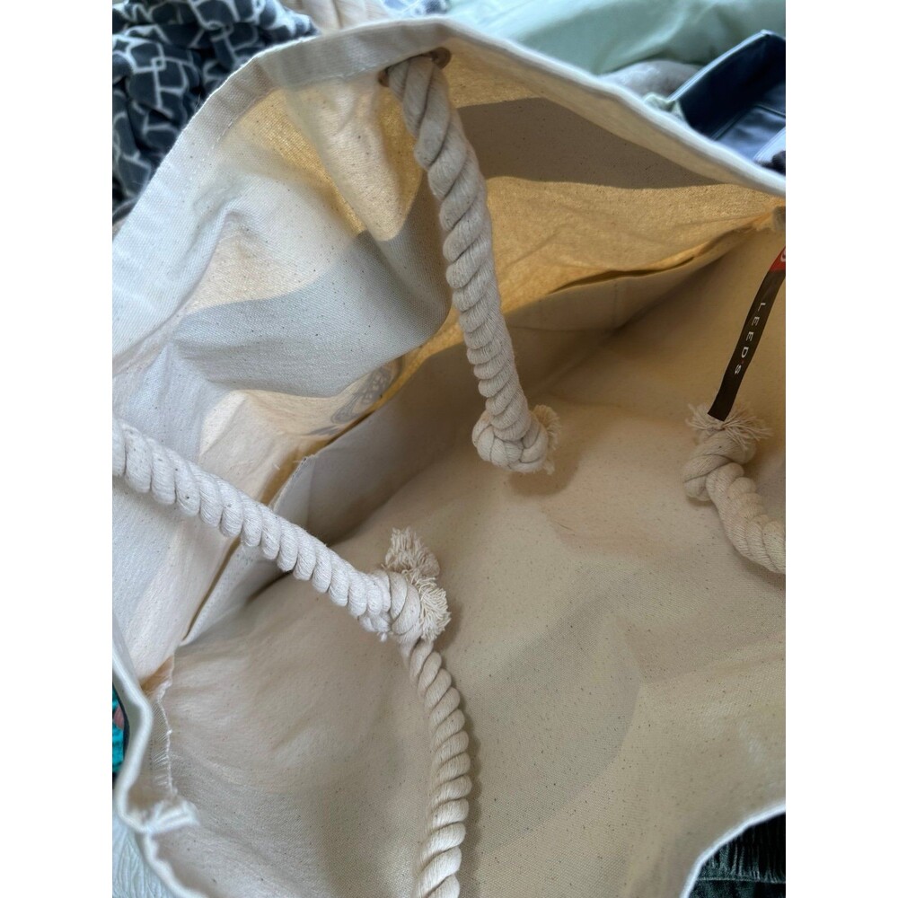 NWOT Kamehameha Schools Hawaii Campus Leed's Stripe Canvas Tote Bag - Picture 4 of 4